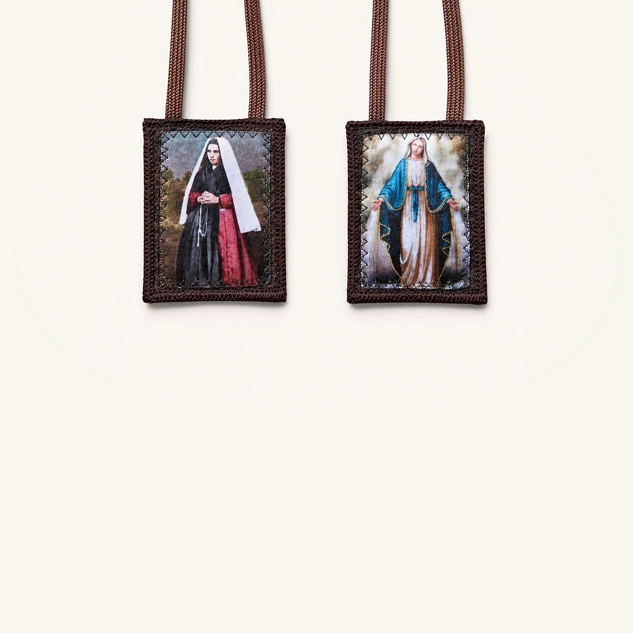 Brown Scapular of Saint Bernadette Soubirous and Our Lady of the Immaculate Conception