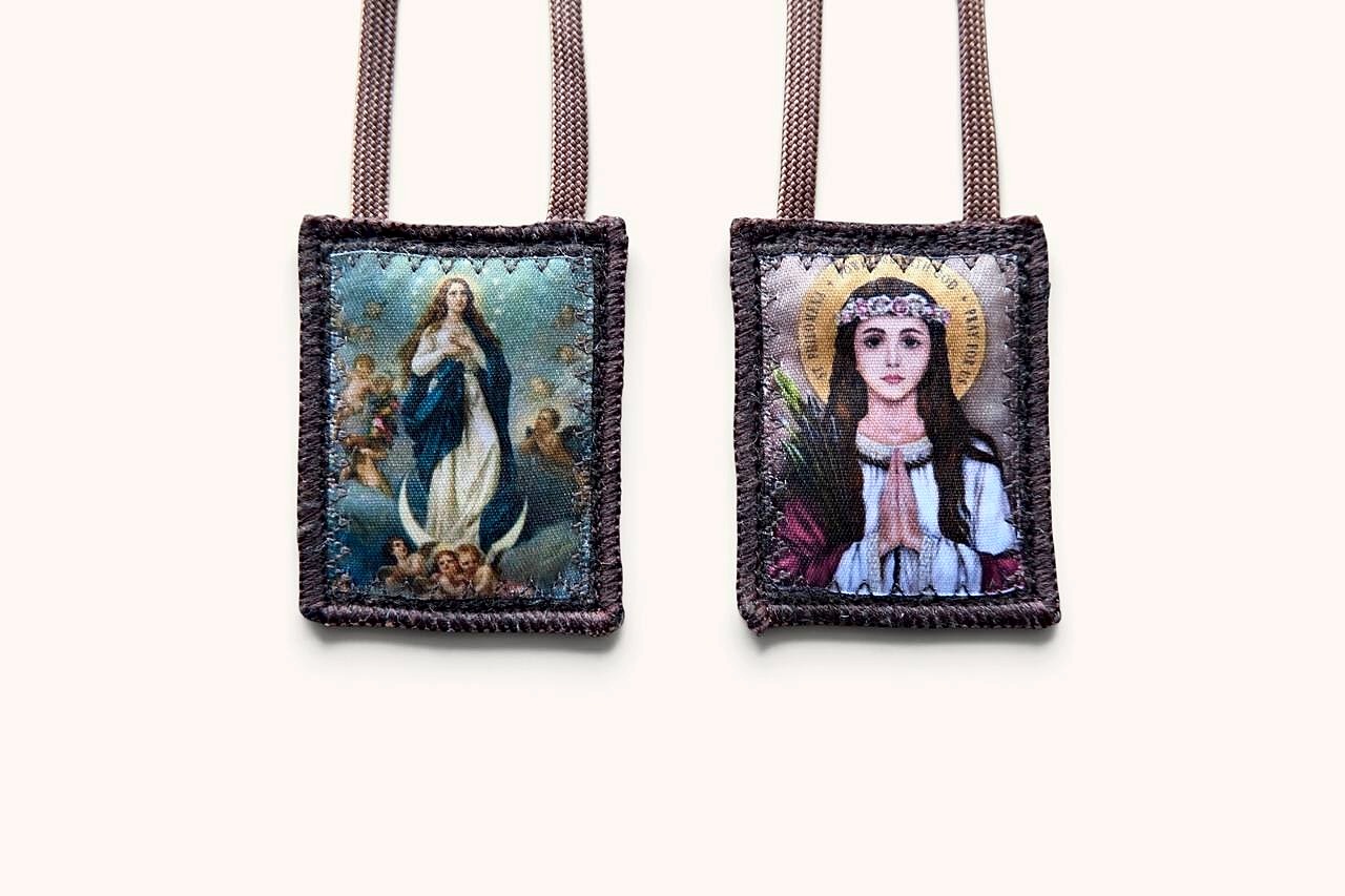 Brown Scapular of the Immaculate Conception and Saint Philomena