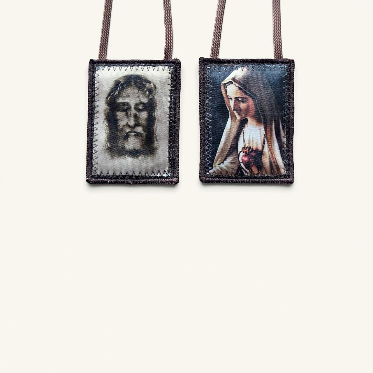 Brown Scapular of the Holy Face of Jesus and the Immaculate Heart of Mary