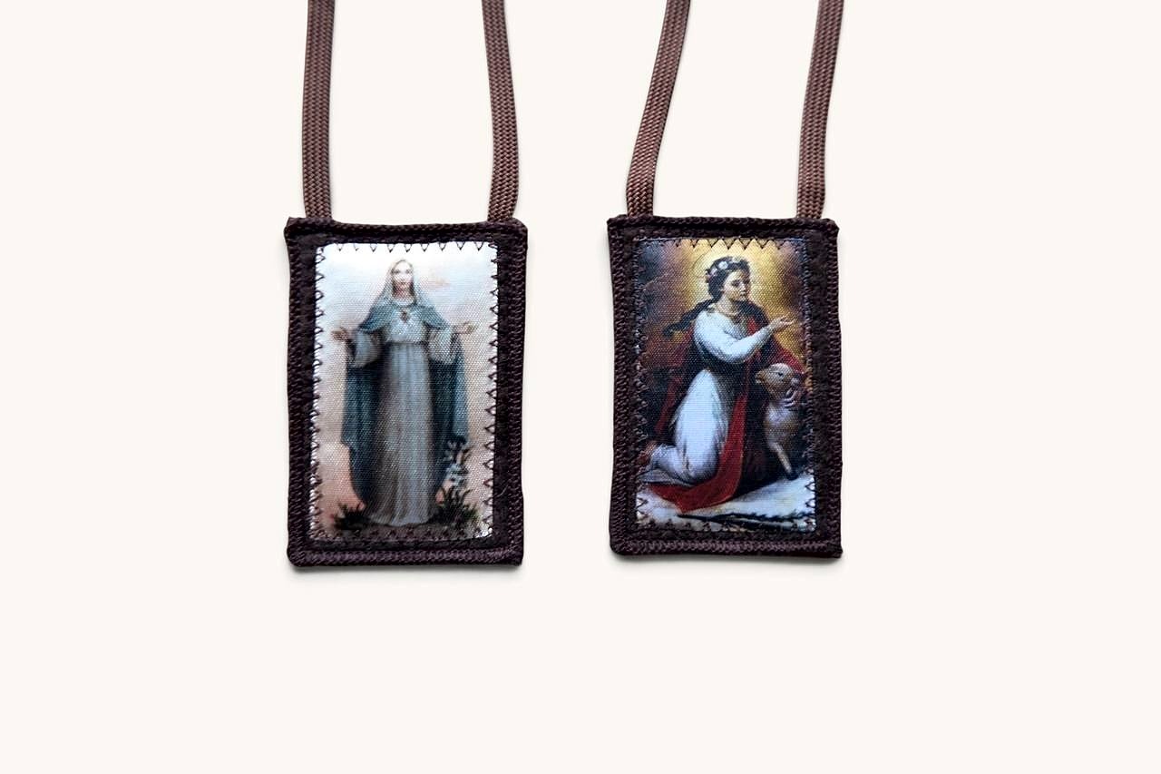 Brown Scapular of the Immaculate Conception and Saint Agnes