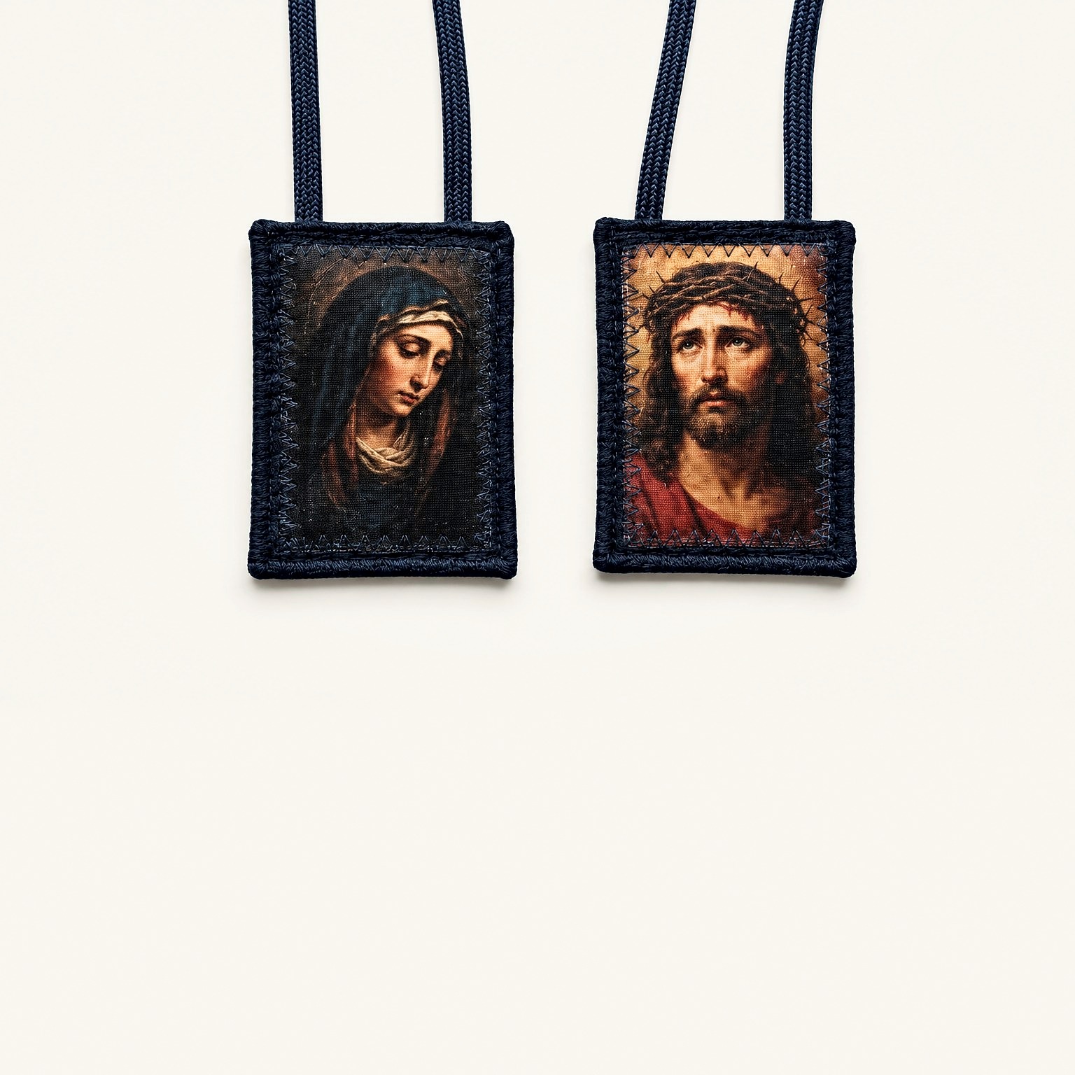 Black Scapular of Our Lady of Sorrows and the Crowned Christ
